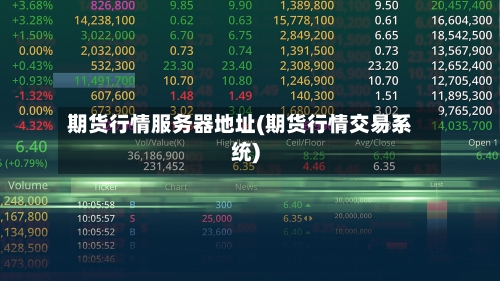 期货行情服务器地址(期货行情交易系统)