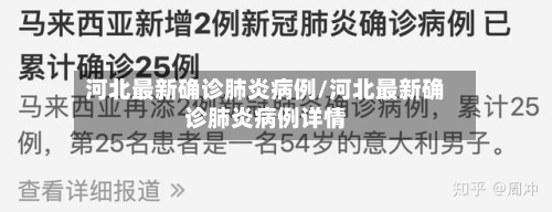 河北最新确诊肺炎病例/河北最新确诊肺炎病例详情