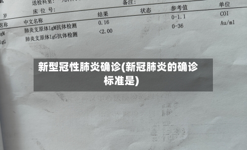 新型冠性肺炎确诊(新冠肺炎的确诊标准是)-第2张图片