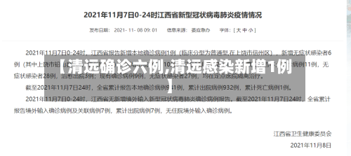 【清远确诊六例,清远感染新增1例】-第2张图片