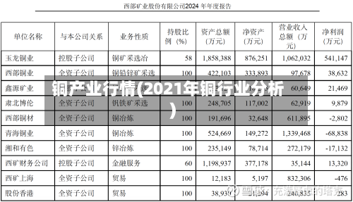 铜产业行情(2021年铜行业分析)-第1张图片