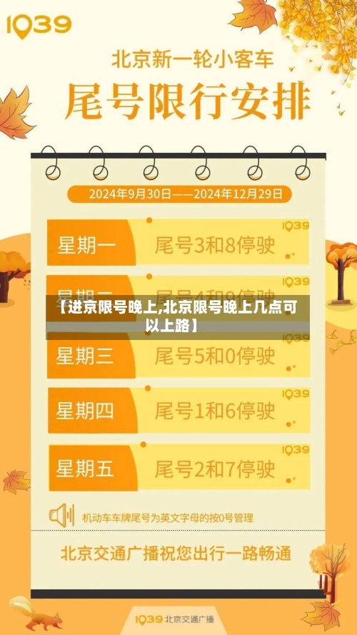 【进京限号晚上,北京限号晚上几点可以上路】-第1张图片