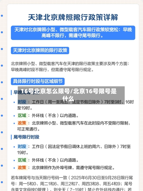 16号北京怎么限号/北京16号限号是什么-第1张图片