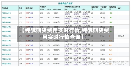 【纯碱期货费用实时行情,纯碱期货费用实时行情查询】-第1张图片