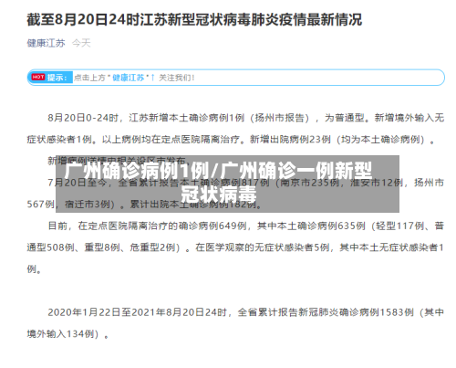广州确诊病例1例/广州确诊一例新型冠状病毒