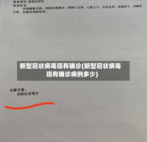 新型冠状病毒现有确诊(新型冠状病毒现有确诊病例多少)