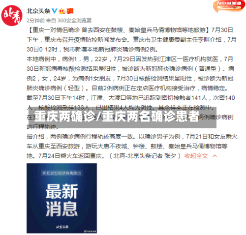 重庆两确诊/重庆两名确诊患者