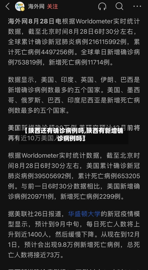 【陕西还有确诊病例吗,陕西有新增确诊病例吗】