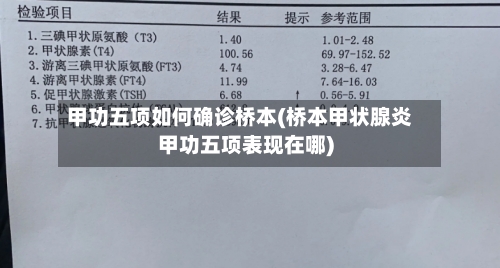 甲功五项如何确诊桥本(桥本甲状腺炎甲功五项表现在哪)